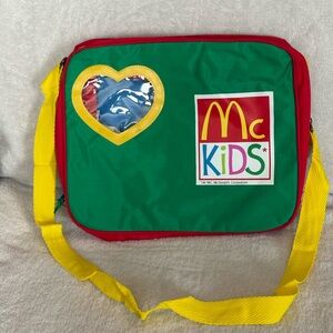 VTG 80’s McDonald’s McKids promo lunch bag vibrant colour block New excellent